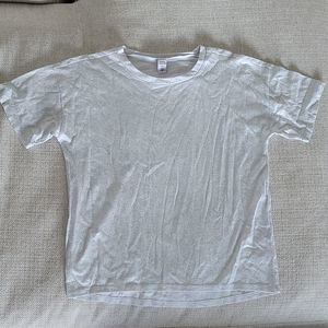 Harper Canyon Girls Mettalic Silver Short Sleeve Top Size XL